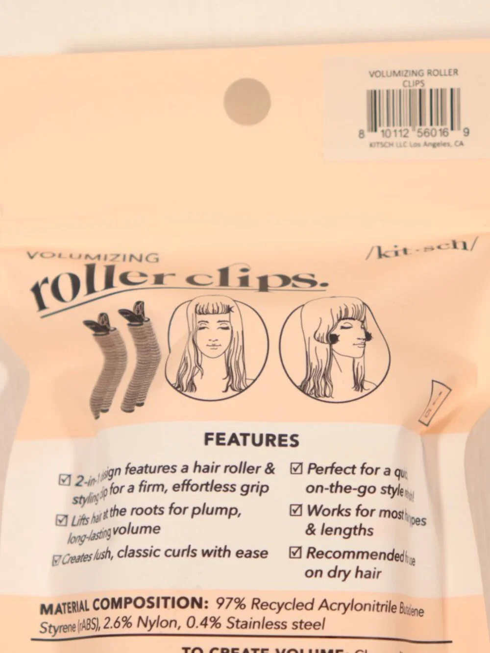 NWT Kitsch Volumizing Roller Clips in Pink One Size